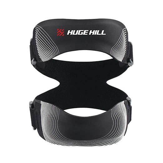 Knee Brace for Running & Basketball – Adjustable Compression Support with Patella Strap – Breathable Knee Sleeve for Men & Women (Black)