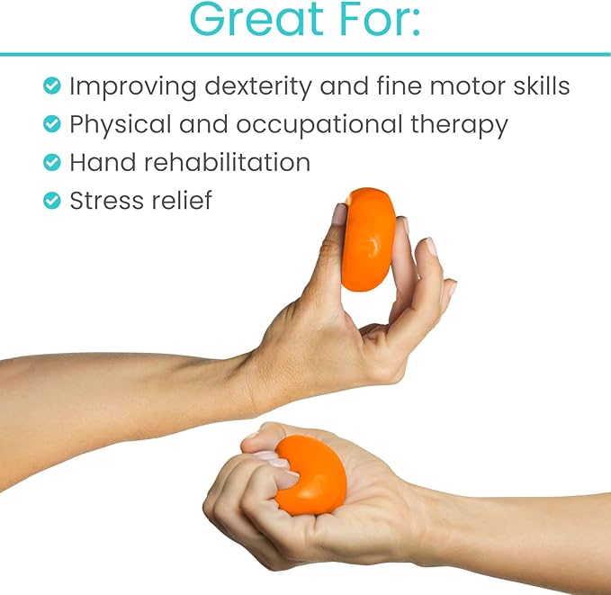 Vive Therapy Putty For Adults, For Hand Therapy (2 Pack) - Occupational Sensory Stress Relief Tools - for Physical Exercise, Finger Pain, Grip Strength, Rehab, Arthritis, Forearms, Fidgeting, Motor Skills