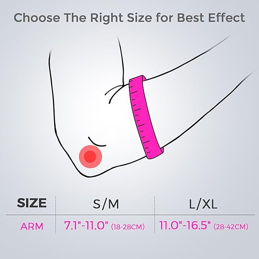 FREETOO Elbow brace for Tendonitis and Tennis Elbow for Women Men, Golfers Elbow Brace for Women for Pain Relief, Adjustable Tennis Elbow Support Band for Epicondylitis, Basketball, Exercise Pink S/M