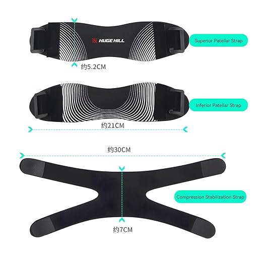 Knee Brace for Running & Basketball – Adjustable Compression Support with Patella Strap – Breathable Knee Sleeve for Men & Women (Gray)