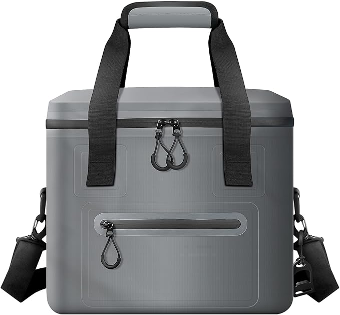 Insulated Cooler Bag, 7/16/30 Can Collapsible with Bottle Opener for Lunch Coolers for Picnic, Beach, Work, Trip - Soft Ice Coolers Bags with Zipper Foldable Portable Stands Upright