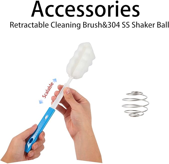 Glass Shaker Bottle 34oz/1L White Glass Protein Shaker Bottle With Shaker Ball Large Shaker Bottles for Protein Mixes Portable Powder Mixer Blender Water Bottle for Gym Workout Sports