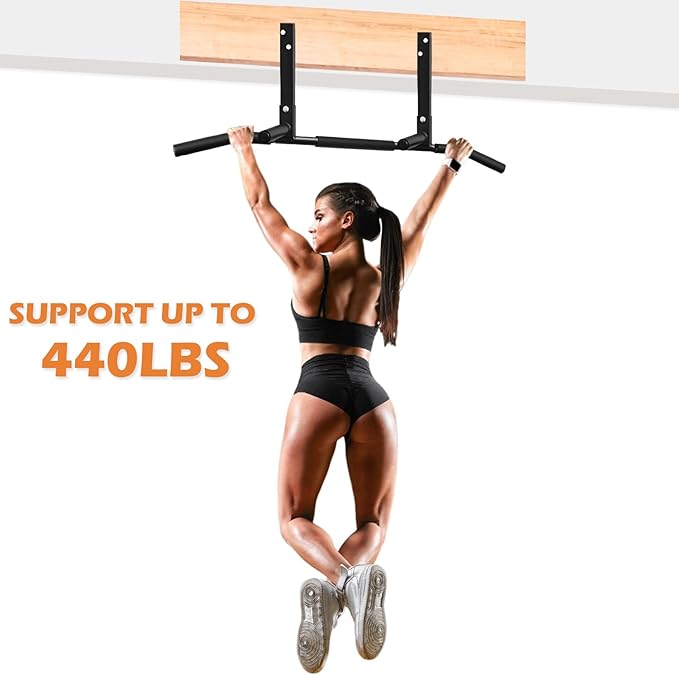 ATENTO Pull Up Bar, Chin Up Bars Ceiling Mount, Workout for Home Gym, Beam, Crossfit - Heavy-Duty, Foam Grip, Easy installation