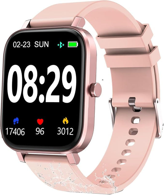 Smart Watch for Women Fitness Tracker Watch for Android/iOS Phones, Activity Trackers and Smartwatches with Heart Rate/Sleep Monitor, Step Counter, Waterproof Smart Watches