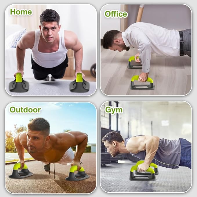 Push Up Bars – Ergonomic Pushup Handles for Floor Strength Training, Non-Slip Push-Up Stands with Soft Grip, Pushups Bars for Home Gym Workout