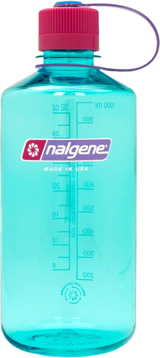 Nalgene Leak Proof Tritan BPA-Free Water Bottle - 32 oz Narrow Mouth - Made in the USA for Outdoor Use & Daily Hydration (Surfer)