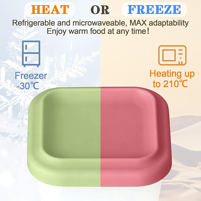 6 Pack 9 oz Silicone Snack Container for Kids, Reusable Silicone Food Storage Containers with Lid, Meal Prep Storage for Fruit, Kids Lunch Box for Travel, Home