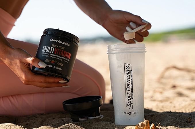 Multivitamin Powder - Drink Mix for Men Women BCAA Amino Acids Won’t Upset Your Stomach - Keto Vegan Multivitamin Fruit Punch - Electrolytes Super B Complex Digestive Enzyme