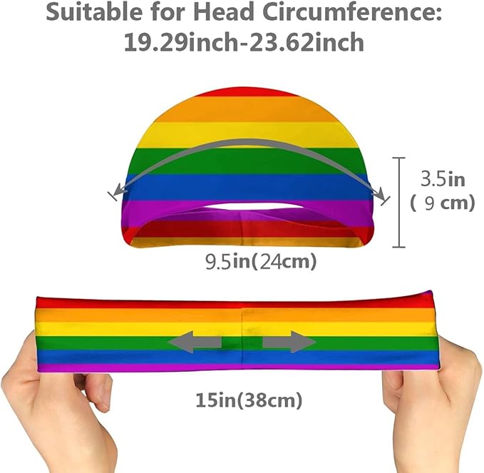 Sports Headband Moisture Wicking Sweatband for Men Women Running Cycling Yoga Fitness Workout