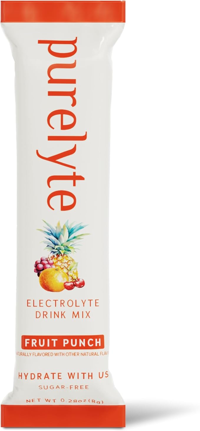Electrolyte Drink Mix – Sugar-Free Hydration Powder Packets – Clean Electrolytes with Trace Minerals – Keto, Vegan, Gluten-Free – No Artificial Sweeteners – 30 Sticks – Fruit Punch