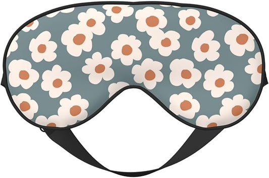 Sleep Eye Mask Vintage Boho Floral Sleep Mask for Women Men Comfortable Eye Mask with Adjustable Strap Soft Eye Cover Blindfold for Travel Yoga Nap Shift Work