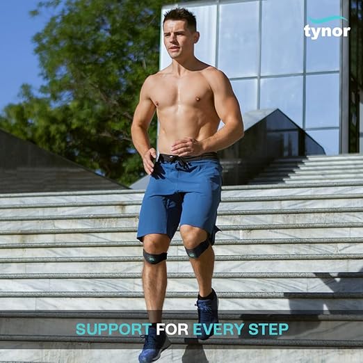 TYNOR Patellar Tendon Knee Support Strap Adjustable Neoprene Knee Stabilizer Band With Gel Pad Knee Brace For Knee Pain, Tendonitis, Running, Hiking, Basketball Volleyball Tennis, One Size, 1 Pair