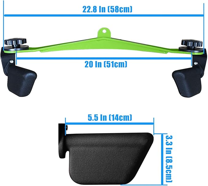 KORIKAHM Adjustable Lat Pull down Bar, Cable Machine Attachments for Gym, Home Gym Fitness T-bar Row Pulldown Attachments, Lat Pull Down Machine Wide Grip Neutral Grip Handle