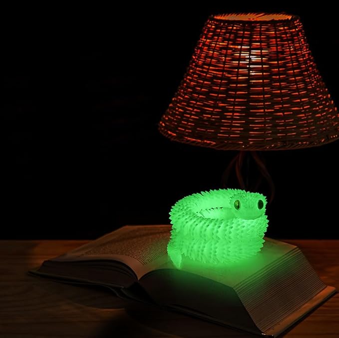 12in 3D Printed Snake Toys, Flexible 3D Printed Animal, Fidget ADHD Snake Toys, Perfect Desk Pet for Animal Collectors