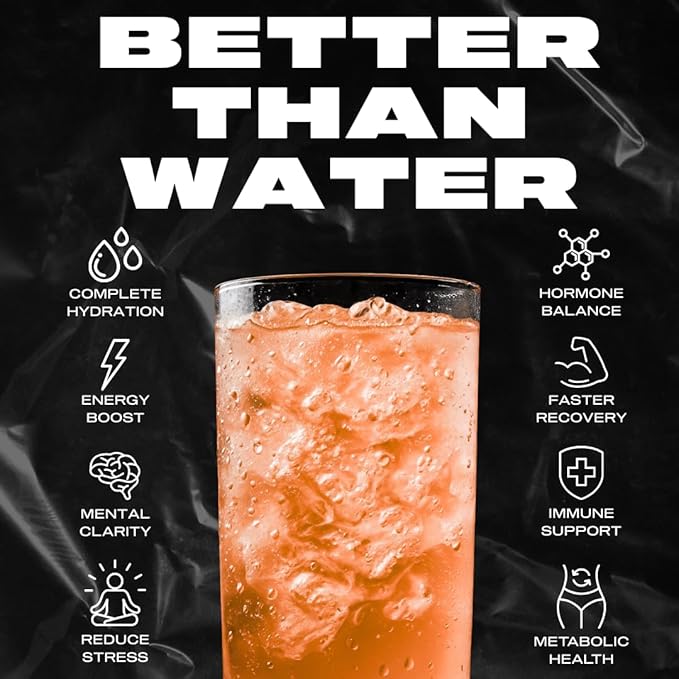 Electrolyte & Vitamin Supplement Powder, Drink Mix with B12, L-Theanine, D3, K2, Zinc, Magnesium, Potassium, Supports Calm Focus & Energy, Peach Mango, 15 Pack