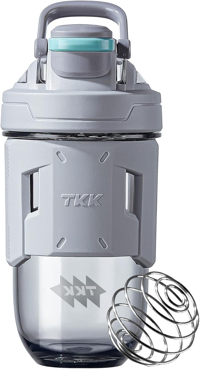 TKK Blender Shaker Bottle 24 Ounce With Blending Ball Plastic Protein Shaker Bottle for Pre & Post workout Protein Drink Shaker Cup USA Tritan BPA Free