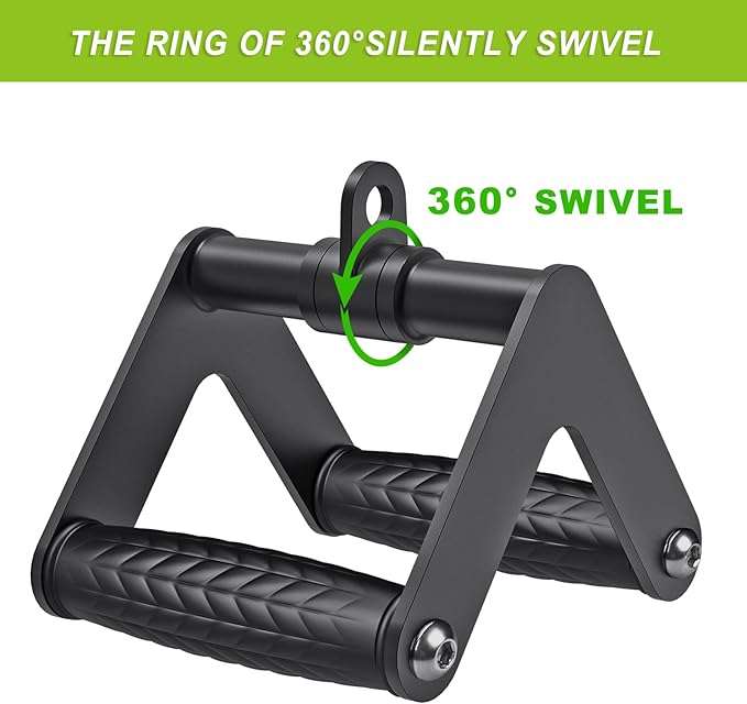 Kipika Heavy Duty Double D Handle, V Bar Cable Attachment, Row Attachment for Cable Machine, Non-Slip and Comfortable, Solid Aluminum Alloy Grip, Cable Machine Accessories for Home Gym…