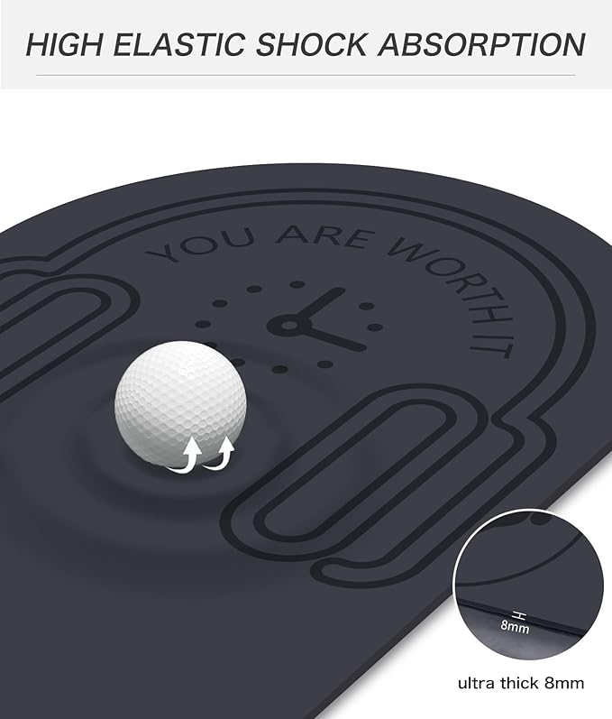 8/20/30mm Jump Rope Mat Fitness Exercise Mat Durable, Non-Slip, Workout Mats with Jump Rope & Carrying Bag for Home Gym Flooring (55"x 24")