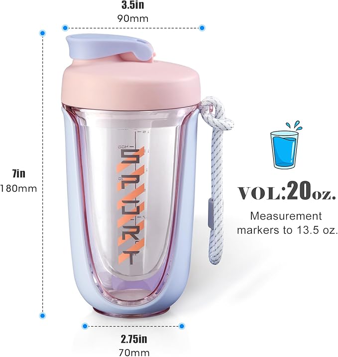 shaker cups for protein shakes 20 oz protein shaker bottle,Leak Proof,The Perfect Shaker for the Gym, Pre-Workout Bottle,Cocktail Shaker Cup,Weight Loss Supplement Shakes