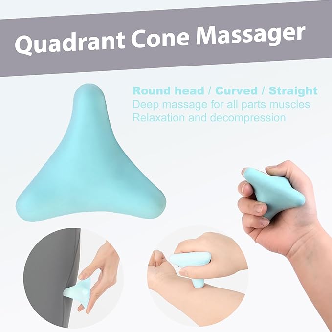 Massage Ball Set for Myofascial Trigger Point Release & Deep Tissue Massage, Kit of 7-3 Sizes Spiky Massage Balls, Peanut Ball, 1 Hand Roller Ball,1 Trigger Point Massager,1 Massage Lacrosse Ball