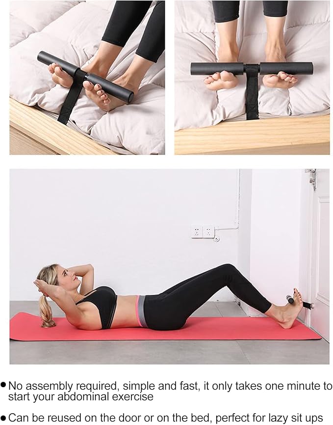 Door Sit Up Bar, Barbell Doorway Situp Bar Sit Up Assistant Device Abdominal Core Workout Equipment for Men Women Exercise