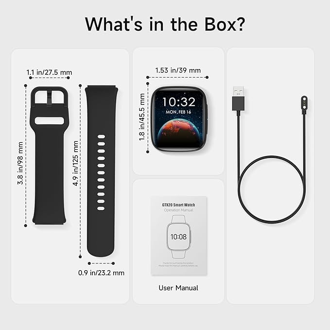 Smart Watch for Men Women, 1.85" AMOLED Screen Smartwatch Compatible iPhone/Samsung/Android (Answer/Make Call), 100+ Sport Modes Fitness Tracker with Heart Rate/SpO2/Sleep Monitor 3ATM Waterproof