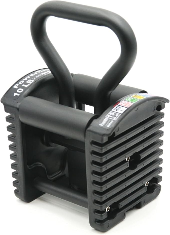 PowerBlock Pro Series Kettlebell Handle – Compatible Pro Series Dumbbells, Strength Training Accessory, for Home Gym & Commercial Use, Workout Equipment, Black