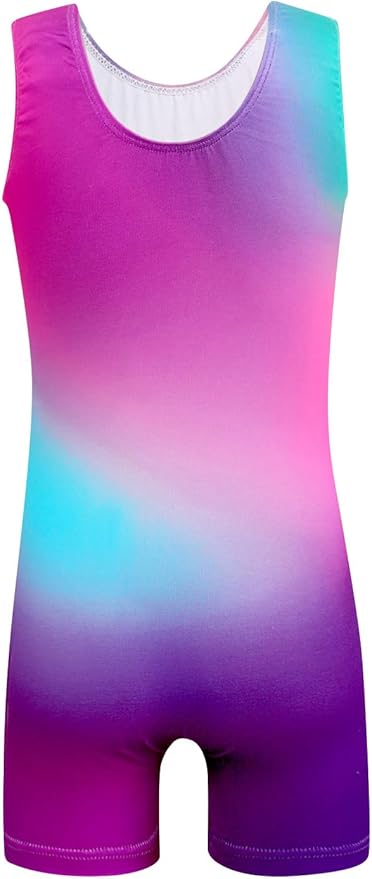 EQSJIU Leotards for Girls Gymnastics Sleeveless Sparkly Toddler Tumbling Outfits Dance Clothes Biketards for Kids 1-10 Years