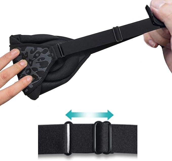 2023 Fashion Sleep Mask, Sleeping Mask for Women, 100% Blackout Eye Mask, Soft Covering Strong Light, Suitable for Travel/Yoga/Nap (Leopard Print)