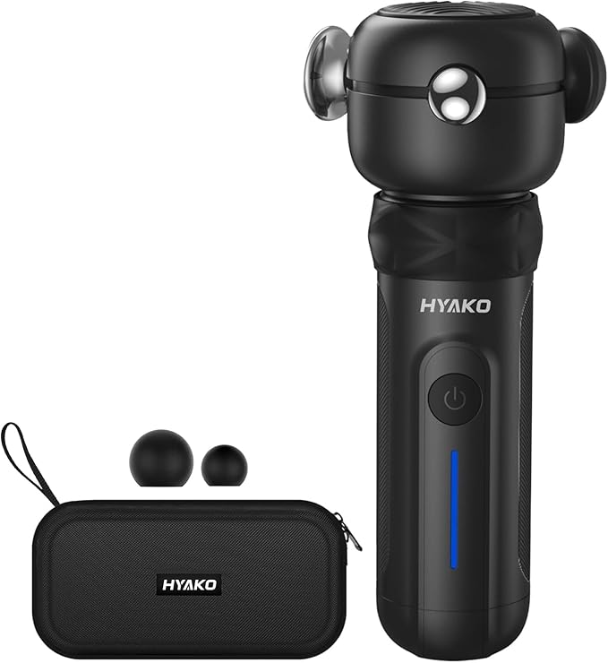 HYAKO SE Muscle Therapy Massage Gun - Deep Tissue Vibration Massager, Non-Invasive Design for Full-Body Care, Pain Relief for Back, Neck, Leg, Shoulder – Gifts for Men and Women (Black)