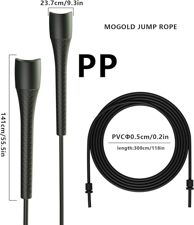 Unbreakable 5mm pvc Jump Rope – Pro-Grade PP Handles with Diamond Texture, 40X Strength PVC Cord, Adjustable 3m Length for HIIT, Home Gym, or Boxing Training (Portable & Tangle-Free)