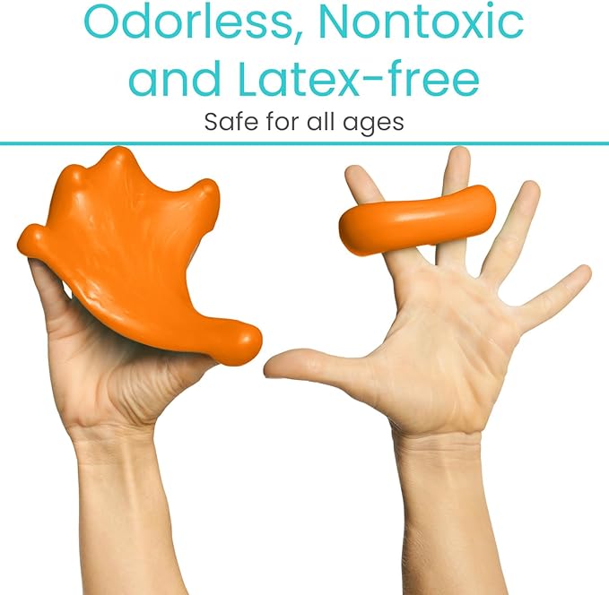 Vive Therapy Putty For Adults, For Hand Therapy (2 Pack) - Occupational Sensory Stress Relief Tools - for Physical Exercise, Finger Pain, Grip Strength, Rehab, Arthritis, Forearms, Fidgeting, Motor Skills