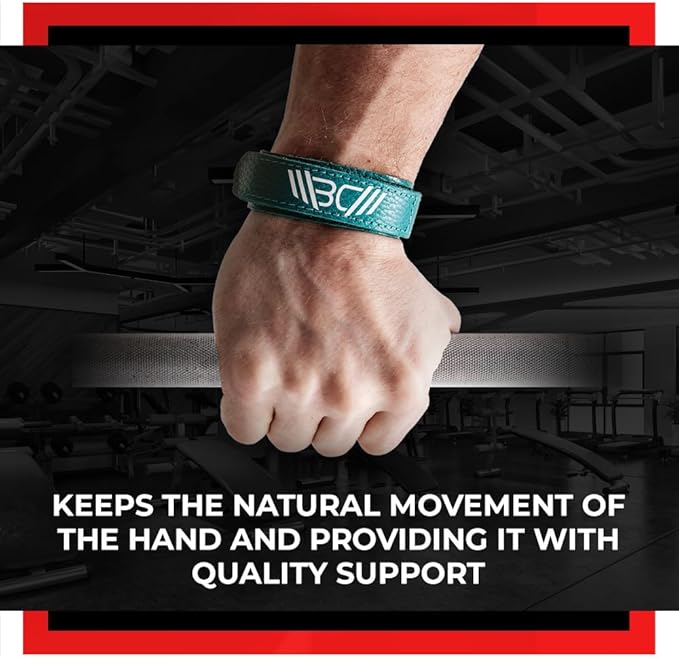 WARM BODY COLD MIND Leather Wrist Wraps for Weightlifting, Powerlifting, Gym – Heavy Duty Wrist Straps for Strength Training, for Men & Women