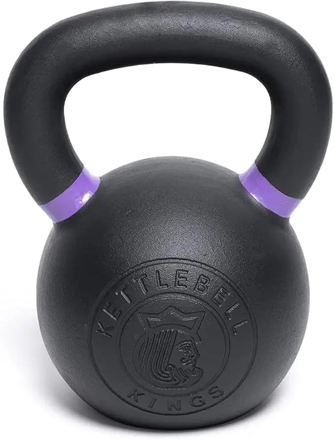 Kettlebell Kings Powder Coated Kettlebell Weights - 9-97 lb Strength Training Kettlebells for Men and Women - Hand Weights Workout Gym Equipment - Weights Set for Home Gym- New