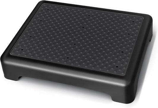 GWNF3.35'' Short Step Stool – 600lb Capacity Ultra-Sturdy Structure & Lightweight Step Stools for Seniors, Kids & Adult | Non-Slip Wide Platform | Mobility Step Stool for Indoor & Outdoor(Black-Black)