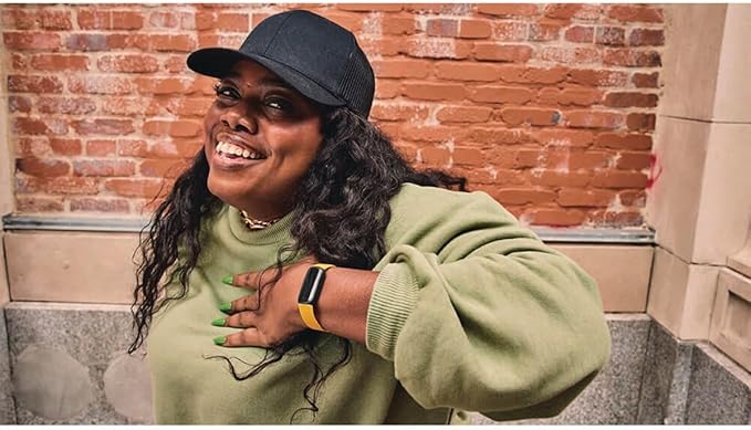 Fitbit Inspire 3 Health &-Fitness-Tracker with Stress Management, Workout Intensity, Sleep Tracking, 24/7 Heart Rate and more, Morning Glow/Black, One Size (S & L Bands Included)