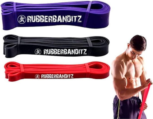 Rubberbanditz Combo Pull Up Assist Bands | Heavy Duty Resistance Exercise Bands for Powerlifting, Mobility, and Stretching | Resistance Bands for Working Out
