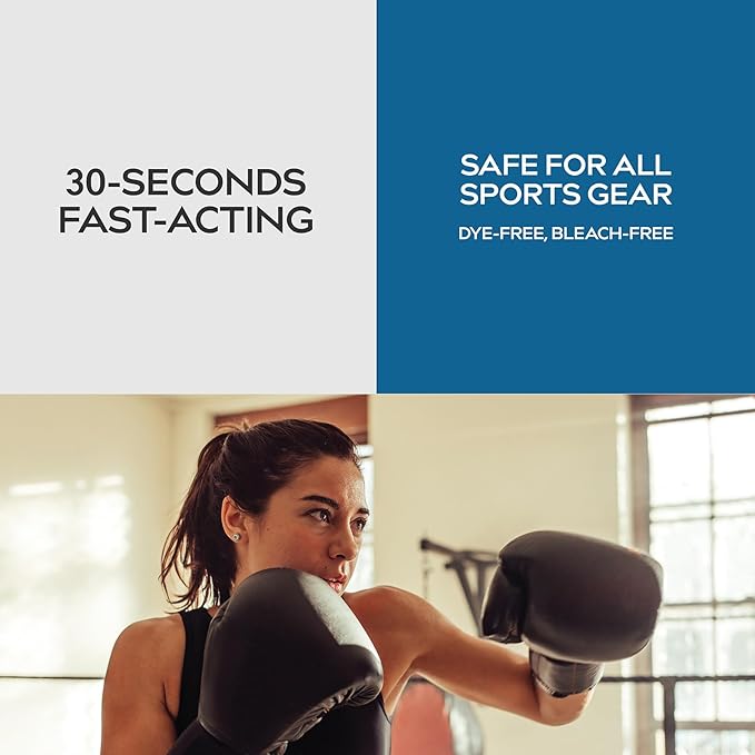 Sports Gear Odor Eliminator Spray - Unscented Deodorizer for Helmets, Gloves, Hockey Pads, Yoga Mats & Shoes - Mineral-Based - 9 fl oz