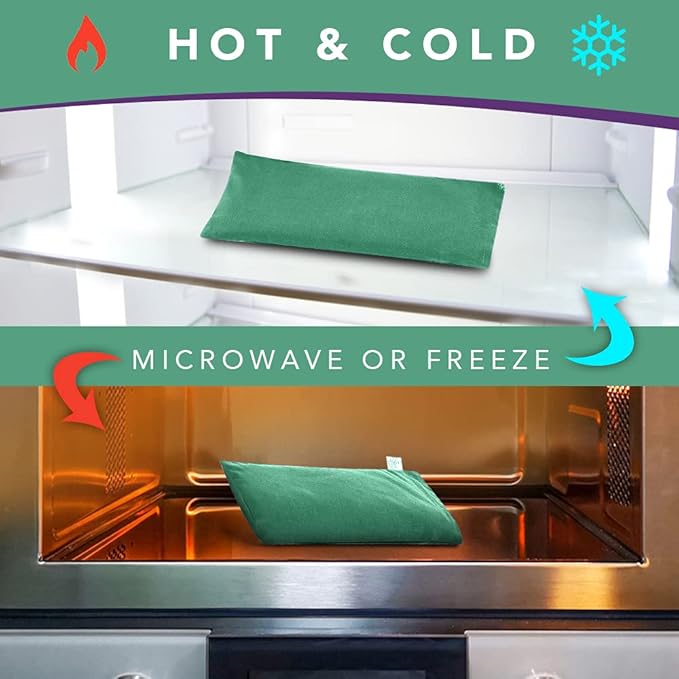 Lotus Lavender Eye Pillow with Flaxseed – Weighted Aromatherapy Mask for Meditation, Yoga & Relaxation – Spa Gift for Women & Men