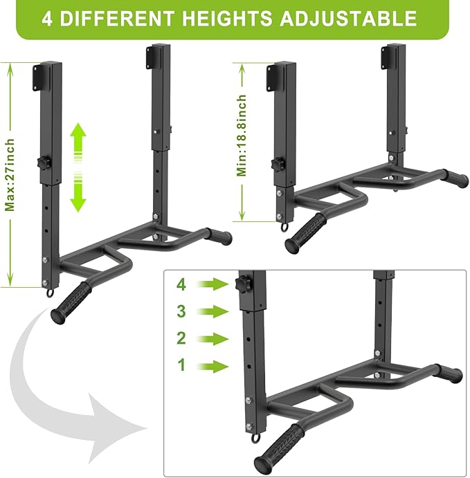 SELEWARE Heavy Duty Welded Pull Up Bar, Versatile Doorway Wall Mount, Joist Mounted, and Ceiling Mounted Chin Up Bars, Thick Metal Sturdy Construction for Full Body Workouts Support 500 lbs