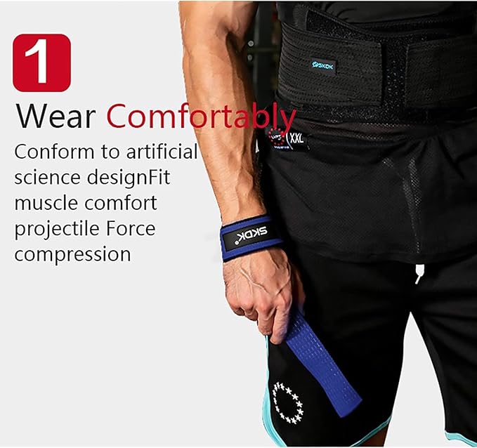 SKDK Cotton Hard Pull Wrist Lifting Straps Grips Band-Deadlift Straps with Neoprene Cushioned Wrist Padded and Anti-Skid Silicone - for Weightlifting, Bodybuilding, Xfit, Strength Training