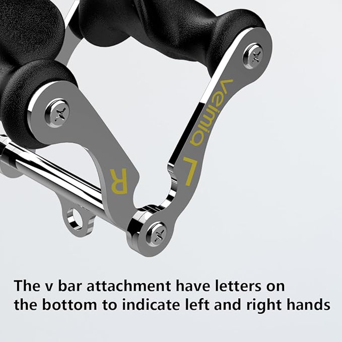 V Bar T-Bar Row Landmine Handle Attachment for Barbell Bars, Solid Mine Double D Row Handle Grips with Non-Slip Rubber Grips, T-Row Attachment for Olympic Strength Training Bars