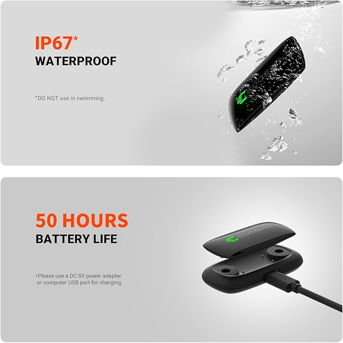 COOSPO Heart Rate Monitor Chest Strap H9Z, HRM Bluetooth 5.0 ANT+,Heart Rate Monitor Chest Sensor with Rechargeable Battery