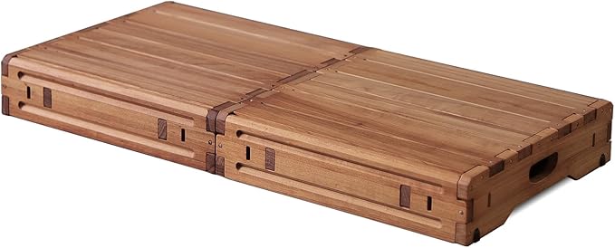 Wooden Platform 3.7" Height.One Step Stool Larger 31.5" for Adults&Senior. Carbonization Porch Step,Stair Assist Indoor&Outdoor,Bedside Foot Stepper,Mobility Stepping.for Handicap,Elderly,Kids