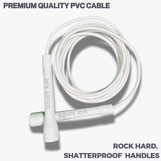 Professional Speed Rope - 3m Adjustable Skipping rope, 5mm PVC with Nylon Core for Cardio, Double Unders & Crossfit - Durable Jump Rope Used for Indoor/Outdoor Training.