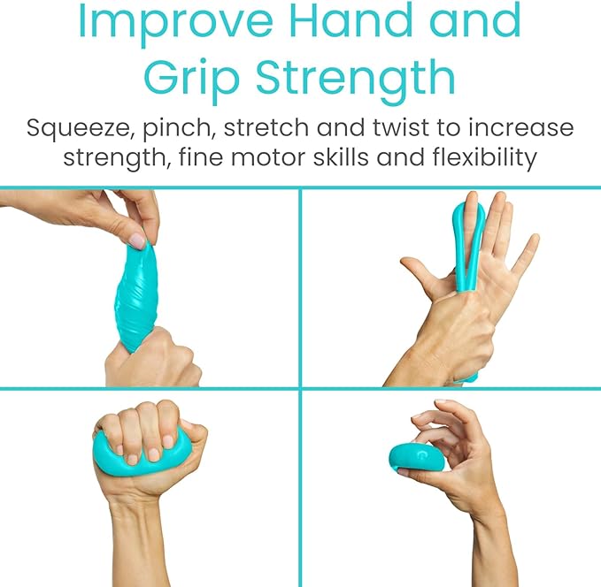 Vive Therapy Putty, Occupational Hand Tools (2 Pack) - Sensory Stress Relief - for Physical Exercise, Finger Pain, Grip Strength, Rehab, Arthritis, Adults, Forearms, Fidgeting, Motor Skills