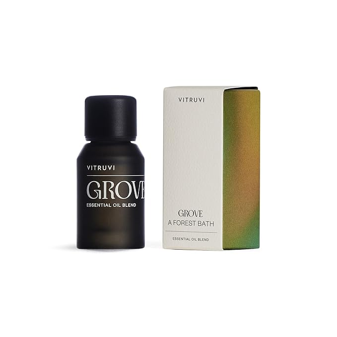 Vitruvi Grove, Grounding Essential Oil Blend, 100% Pure Pine, Fir, Spruce and Cedarwood Oil (0.5 fl.oz)