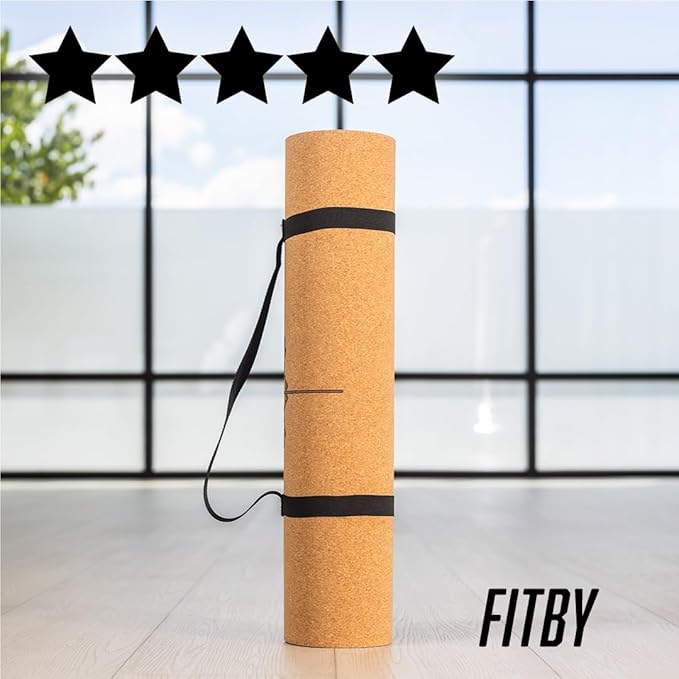 Workout Mat with Strap Carrier- Yoga Mat- Lightweight Exercise Mat- Thick Yoga Mats For Home Workout & Gym- Non-slip Texture Mat For Exercise- 6mm, 72"x24" Workout Mat by Fitby