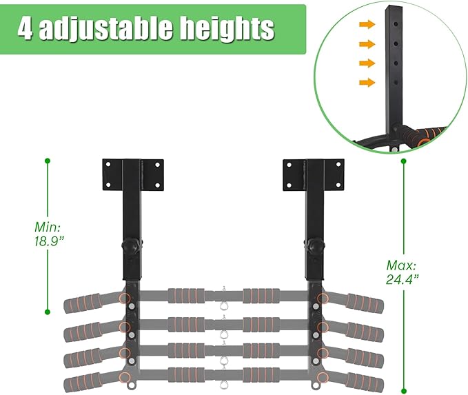 PLKO Wall Mount Pull Up Bar Wall Mounted Body Press Pull Up Bar Gym Chin-Up for Upper Body Workout