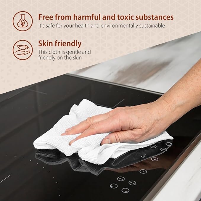 H4N Microfiber Cleaning Cloth Roll, 85 Pack Micro Fiber Cloth for Cleaning, Tear Away Towels, Ultra Absorbent, Non-Abrasive, Reusable and Washable Cleaning Supplies, 11.81" x 11.81", White